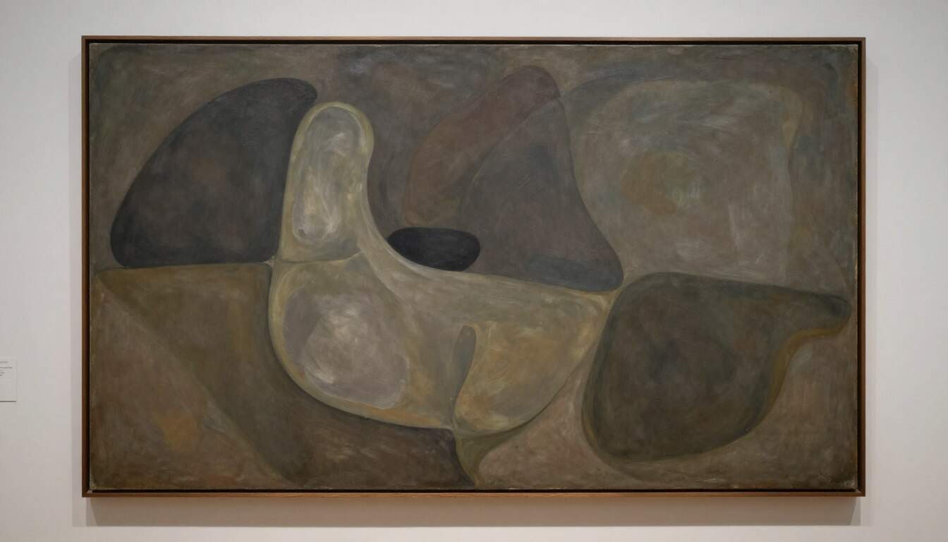 Early Mark Rothko painting from 1940s showing surrealist biomorphic forms