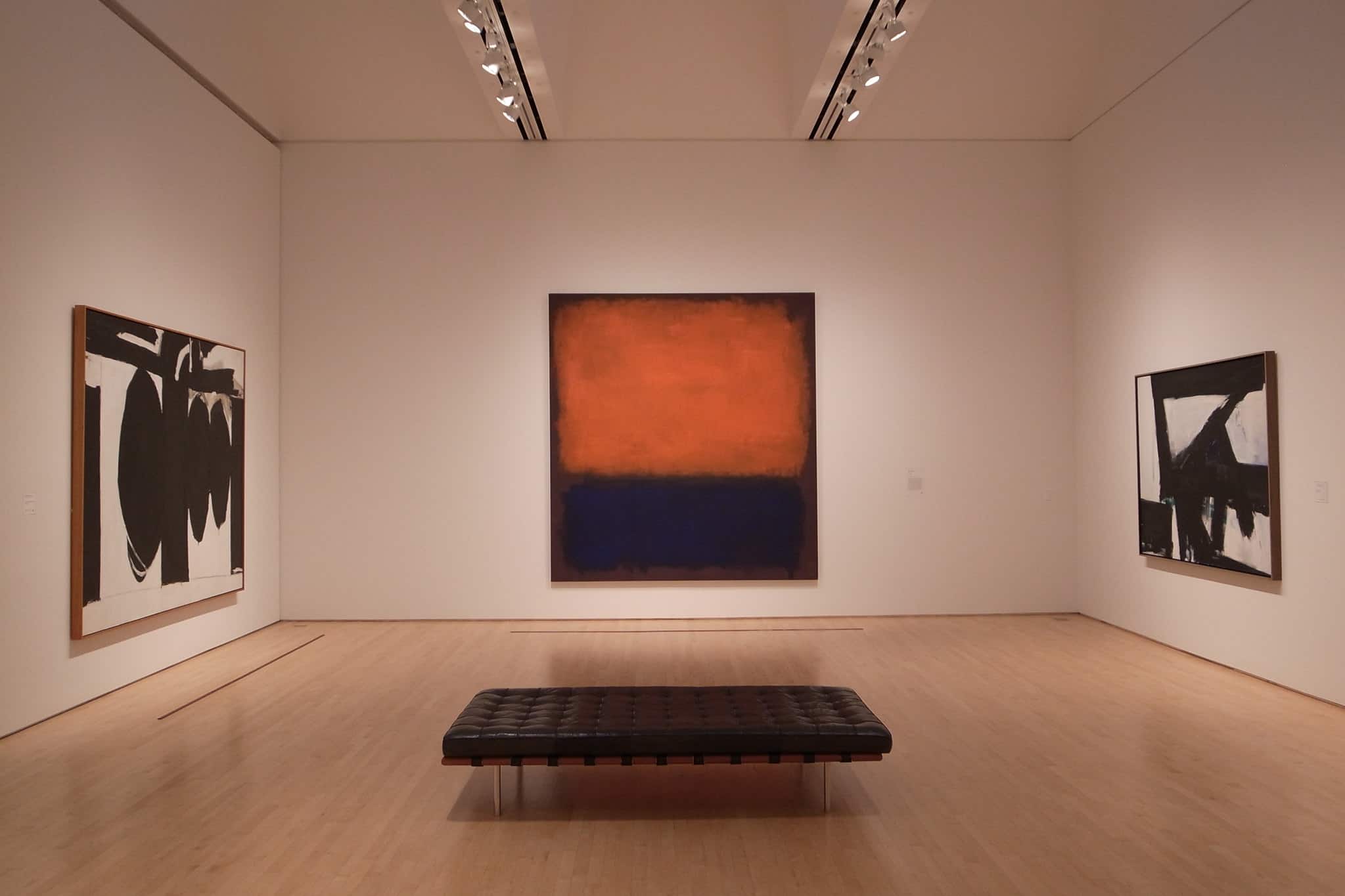 Large scale rothko exhibited in perfect lighting