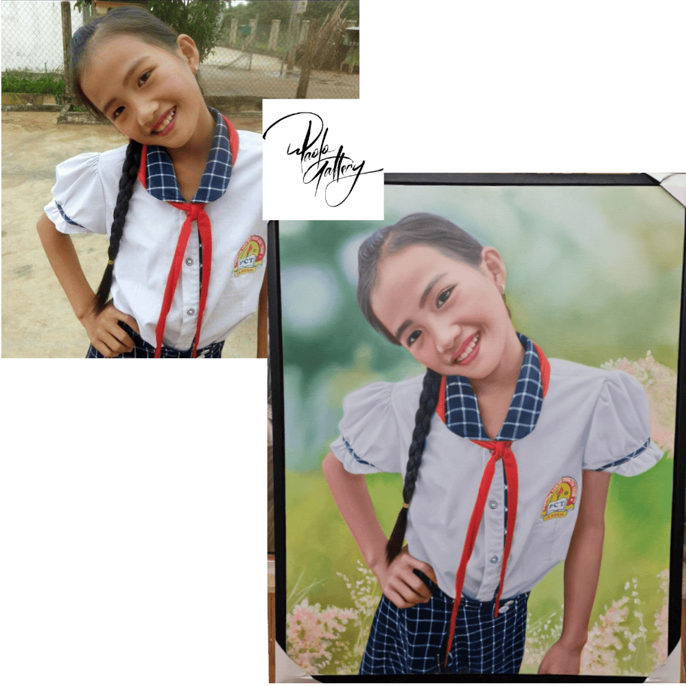 Oil painted portraits at Paolo gallery