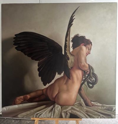 art oil painting reproduction of  Roberto Ferri Deliver Us From Evil 120 X 120 Cm museum quality handmade